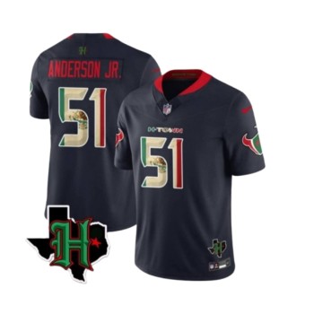 Men's Houston Texans #51 Will Anderson Jr. Black F.U.S.E. Mexican Vapor Limited Stitched Football Jersey Men's Houston Texans #51 Will Anderson Jr. Black F.U.S.E. Mexican Vapor Limited Stitched Football Jersey
