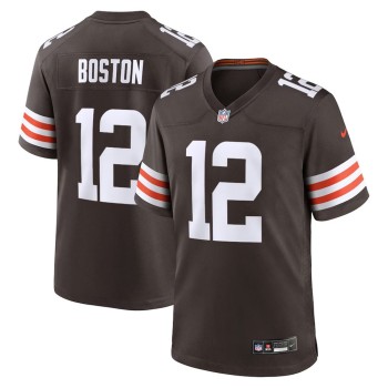Men's Cleveland Browns #12 Denzel Boston Brown 2026 NFL Draft Game Jersey Men's Cleveland Browns #12 Denzel Boston Brown 2026 NFL Draft Game Jersey