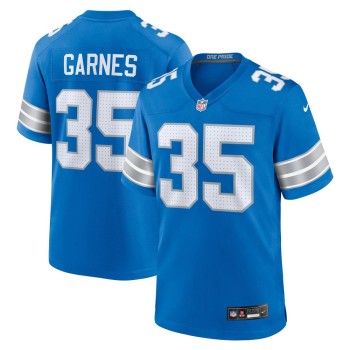 Men's Detroit Lions Chelen Garnes  Blue Game Jersey