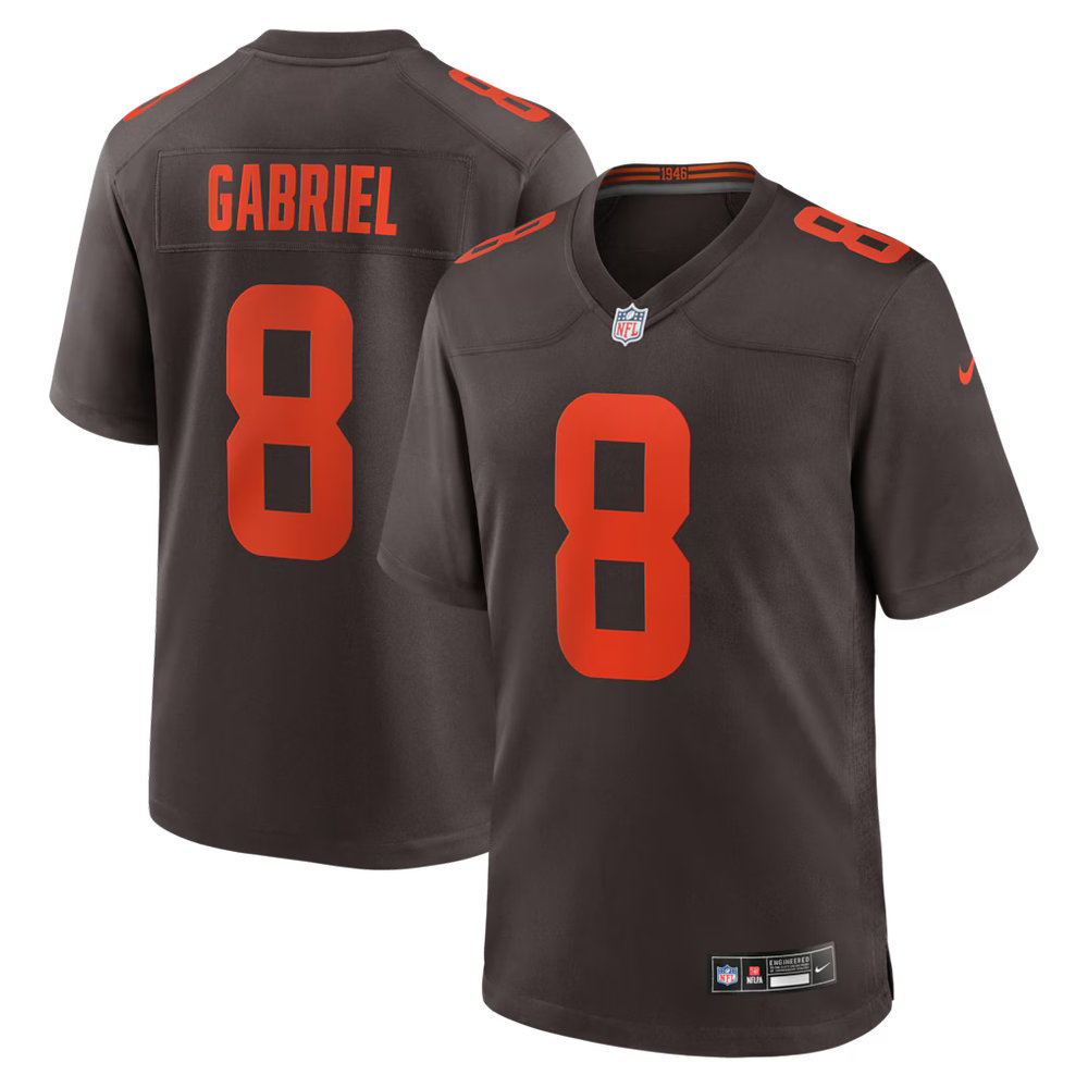 Men's Cleveland Browns #8 Dillon Gabriel Nike Brown Alpha Dawg Game Jersey Men's Cleveland Browns #8 Dillon Gabriel Nike Brown Alpha Dawg Game Jersey