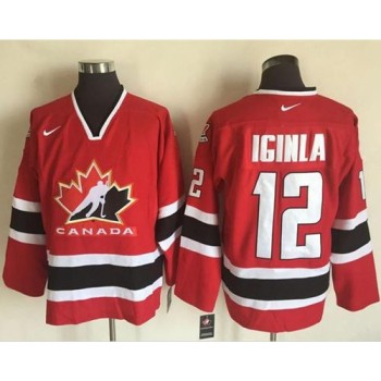 Team CA. #12 Jarome Iginla Red/Black 2002 Olympic Throwback Stitched NHL Jersey Team CA. #12 Jarome Iginla Red/Black 2002 Olympic Throwback Stitched NHL Jersey
