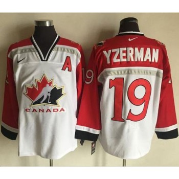 Team CA. #19 Steve Yzerman White/Red Throwback Stitched NHL Jersey Team CA. #19 Steve Yzerman White/Red Throwback Stitched NHL Jersey