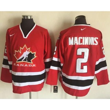 Team CA. #2 Al MacInnis Red/Black 2002 Olympic Throwback Stitched NHL Jersey Team CA. #2 Al MacInnis Red/Black 2002 Olympic Throwback Stitched NHL Jersey