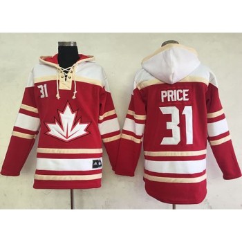 Team CA. #31 Carey Price Red Sawyer Hooded Sweatshirt 2016 World Cup Stitched NHL Jersey Team CA. #31 Carey Price Red Sawyer Hooded Sweatshirt 2016 World Cup Stitched NHL Jersey