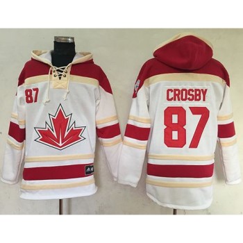 Team CA. #87 Sidney Crosby White Sawyer Hooded Sweatshirt 2016 World Cup Stitched NHL Jersey Team CA. #87 Sidney Crosby White Sawyer Hooded Sweatshirt 2016 World Cup Stitched NHL Jersey