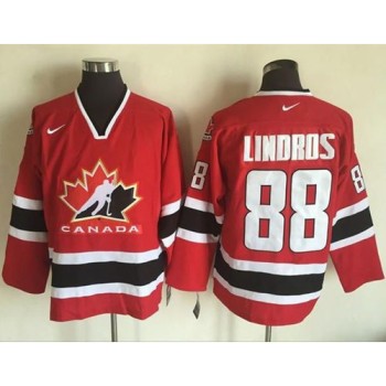 Team CA. #88 Eric Lindros Red/Black 2002 Olympic Throwback Stitched NHL Jersey Team CA. #88 Eric Lindros Red/Black 2002 Olympic Throwback Stitched NHL Jersey