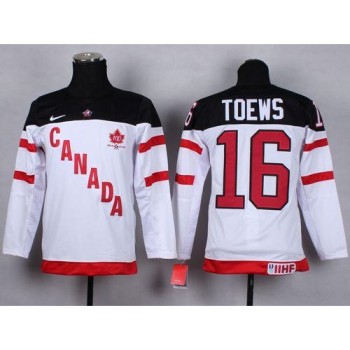 Team Canada #16 Jonathan Toews White 100th Anniversary Stitched Youth NHL Jersey Team Canada #16 Jonathan Toews White 100th Anniversary Stitched Youth NHL Jersey