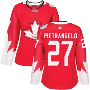 Team Canada #27 Alex Pietrangelo Red 2016 World Cup Women's Stitched NHL Jersey Team Canada #27 Alex Pietrangelo Red 2016 World Cup Women's Stitched NHL Jersey