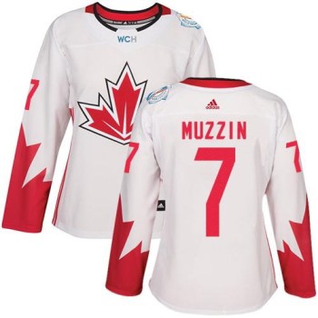 Team Canada #7 Jake Muzzin White 2016 World Cup Women's Stitched NHL Jersey Team Canada #7 Jake Muzzin White 2016 World Cup Women's Stitched NHL Jersey