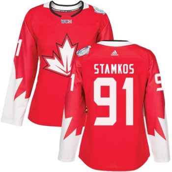 Team Canada #91 Steven Stamkos Red 2016 World Cup Women's Stitched NHL Jersey Team Canada #91 Steven Stamkos Red 2016 World Cup Women's Stitched NHL Jersey