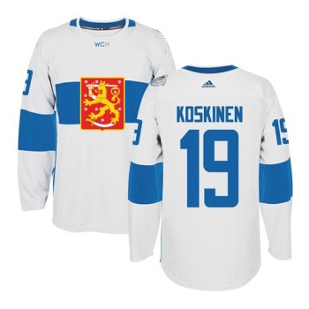 Team Finland #19 Mikko Koskinen White 2016 World Cup Stitched NHL Jersey Team Finland #19 Mikko Koskinen White 2016 World Cup Stitched NHL Jersey