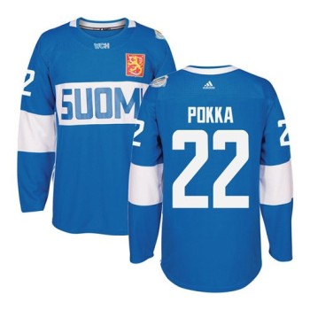 Team Finland #22 Ville Pokka Blue 2016 World Cup Stitched NHL Jersey Team Finland #22 Ville Pokka Blue 2016 World Cup Stitched NHL Jersey