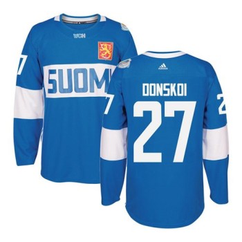 Team Finland #27 Joonas Donskoi Blue 2016 World Cup Stitched NHL Jersey Team Finland #27 Joonas Donskoi Blue 2016 World Cup Stitched NHL Jersey