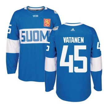Team Finland #45 Sami Vatanen Blue 2016 World Cup Stitched NHL Jersey Team Finland #45 Sami Vatanen Blue 2016 World Cup Stitched NHL Jersey