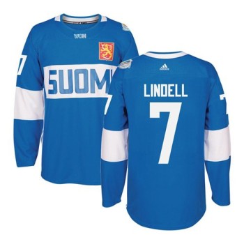 Team Finland #7 Esa Lindell Blue 2016 World Cup Stitched NHL Jersey Team Finland #7 Esa Lindell Blue 2016 World Cup Stitched NHL Jersey