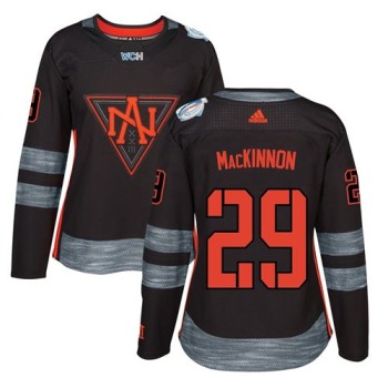 Team North America #29 Nathan MacKinnon Black 2016 World Cup Women's Stitched NHL Jersey Team North America #29 Nathan MacKinnon Black 2016 World Cup Women's Stitched NHL Jersey