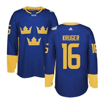 Team Sweden #16 Marcus Kruger Blue 2016 World Cup Stitched NHL Jersey Team Sweden #16 Marcus Kruger Blue 2016 World Cup Stitched NHL Jersey