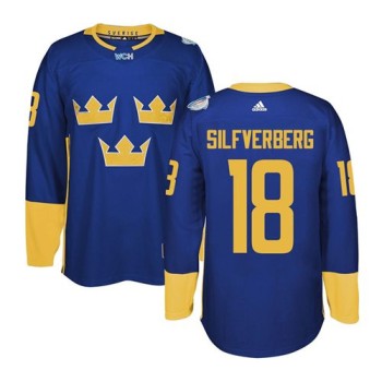 Team Sweden #18 Jakob Silfverberg Blue 2016 World Cup Stitched NHL Jersey Team Sweden #18 Jakob Silfverberg Blue 2016 World Cup Stitched NHL Jersey