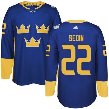 Team Sweden #22 Daniel Sedin Blue 2016 World Cup Stitched NHL Jersey Team Sweden #22 Daniel Sedin Blue 2016 World Cup Stitched NHL Jersey