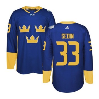 Team Sweden #33 Henrik Sedin Blue 2016 World Cup Stitched NHL Jersey Team Sweden #33 Henrik Sedin Blue 2016 World Cup Stitched NHL Jersey