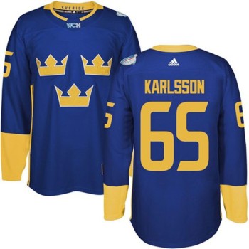 Team Sweden #65 Erik Karlsson Blue 2016 World Cup Stitched NHL Jersey Team Sweden #65 Erik Karlsson Blue 2016 World Cup Stitched NHL Jersey