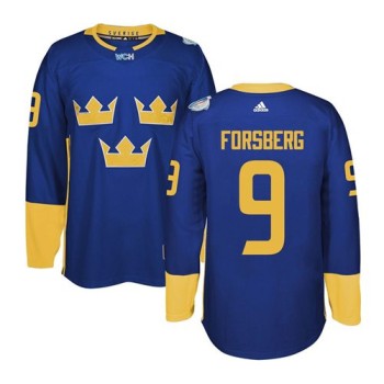 Team Sweden #9 Filip Forsberg Blue 2016 World Cup Stitched NHL Jersey Team Sweden #9 Filip Forsberg Blue 2016 World Cup Stitched NHL Jersey