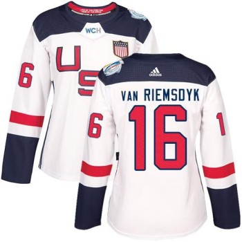 Team USA #16 James van Riemsdyk White 2016 World Cup Women's Stitched NHL Jersey Team USA #16 James van Riemsdyk White 2016 World Cup Women's Stitched NHL Jersey