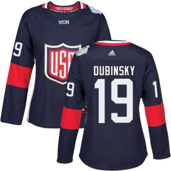 Team USA #19 Brandon Dubinsky Navy Blue 2016 World Cup Women's Stitched NHL Jersey Team USA #19 Brandon Dubinsky Navy Blue 2016 World Cup Women's Stitched NHL Jersey