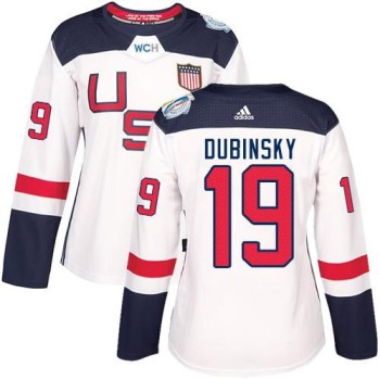 Team USA #19 Brandon Dubinsky White 2016 World Cup Women's Stitched NHL Jersey Team USA #19 Brandon Dubinsky White 2016 World Cup Women's Stitched NHL Jersey