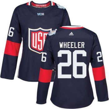 Team USA #26 Blake Wheeler Navy Blue 2016 World Cup Women's Stitched NHL Jersey Team USA #26 Blake Wheeler Navy Blue 2016 World Cup Women's Stitched NHL Jersey