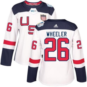 Team USA #26 Blake Wheeler White 2016 World Cup Women's Stitched NHL Jersey Team USA #26 Blake Wheeler White 2016 World Cup Women's Stitched NHL Jersey