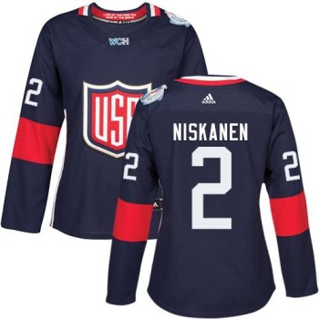 Team USA #2 Matt Niskanen Navy Blue 2016 World Cup Women's Stitched NHL Jersey Team USA #2 Matt Niskanen Navy Blue 2016 World Cup Women's Stitched NHL Jersey