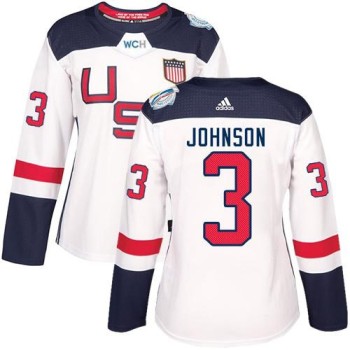 Team USA #3 Jack Johnson White 2016 World Cup Women's Stitched NHL Jersey Team USA #3 Jack Johnson White 2016 World Cup Women's Stitched NHL Jersey