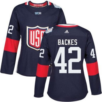 Team USA #42 David Backes Navy Blue 2016 World Cup Women's Stitched NHL Jersey Team USA #42 David Backes Navy Blue 2016 World Cup Women's Stitched NHL Jersey
