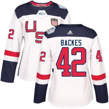 Team USA #42 David Backes White 2016 World Cup Women's Stitched NHL Jersey Team USA #42 David Backes White 2016 World Cup Women's Stitched NHL Jersey