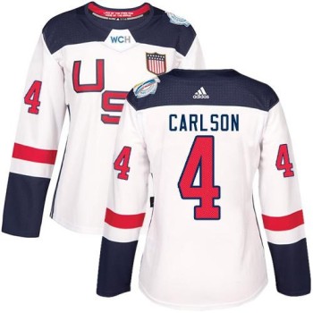 Team USA #4 John Carlson White 2016 World Cup Women's Stitched NHL Jersey Team USA #4 John Carlson White 2016 World Cup Women's Stitched NHL Jersey