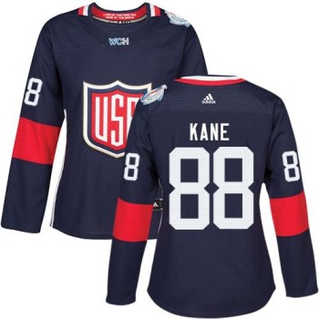 Team USA #88 Patrick Kane Navy Blue 2016 World Cup Women's Stitched NHL Jersey Team USA #88 Patrick Kane Navy Blue 2016 World Cup Women's Stitched NHL Jersey