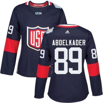 Team USA #89 Justin Abdelkader Navy Blue 2016 World Cup Women's Stitched NHL Jersey Team USA #89 Justin Abdelkader Navy Blue 2016 World Cup Women's Stitched NHL Jersey