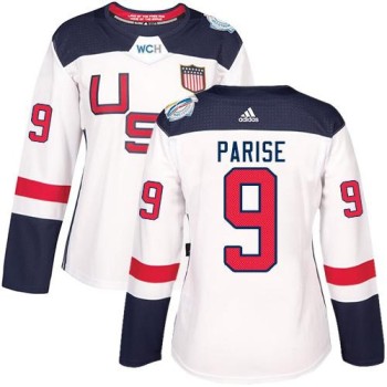 Team USA #9 Zach Parise White 2016 World Cup Women's Stitched NHL Jersey Team USA #9 Zach Parise White 2016 World Cup Women's Stitched NHL Jersey