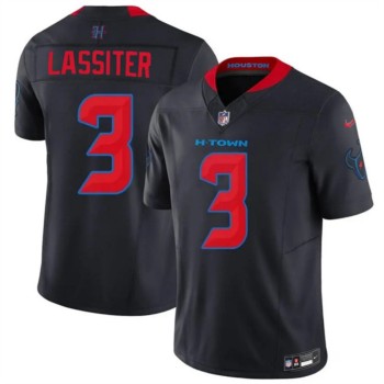 Men's Houston Texans #3 Kamari Lassiter Navy 2nd Alternate F.U.S.E. Vapor Limited Stitched Football Jersey