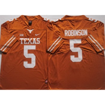 Texas Longhorns #5 ROBINSON Orange Stitched Jersey