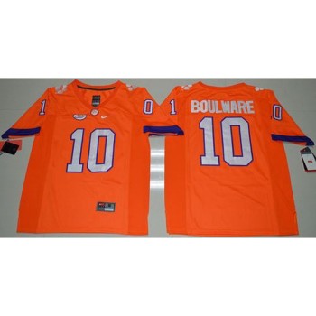 Tigers #10 Ben Boulware Orange Limited Stitched NCAA Jersey Tigers #10 Ben Boulware Orange Limited Stitched NCAA Jersey