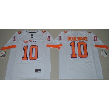 Tigers #10 Ben Boulware White Limited Stitched NCAA Jersey Tigers #10 Ben Boulware White Limited Stitched NCAA Jersey