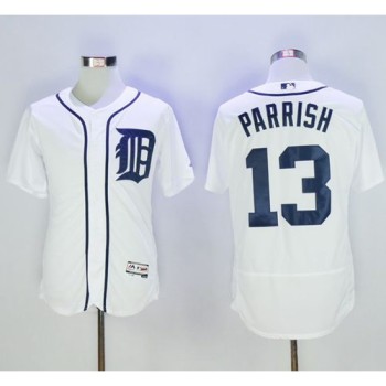 Tigers #13 Lance Parrish White Flexbase Authentic Collection Stitched MLB Jersey Tigers #13 Lance Parrish White Flexbase Authentic Collection Stitched MLB Jersey