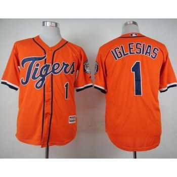 Tigers #1 Jose iglesias Orange Cool Base Stitched MLB Jersey Tigers #1 Jose iglesias Orange Cool Base Stitched MLB Jersey