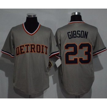 Tigers #23 Kirk Gibson Grey Cooperstown Throwback Stitched MLB Jersey Tigers #23 Kirk Gibson Grey Cooperstown Throwback Stitched MLB Jersey