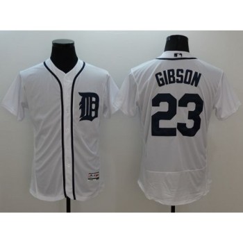 Tigers #23 Kirk Gibson White Flexbase Authentic Collection Stitched MLB Jersey Tigers #23 Kirk Gibson White Flexbase Authentic Collection Stitched MLB Jersey