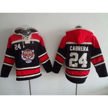 Tigers #24 Miguel Cabrera Black Sawyer Hooded Sweatshirt MLB Hoodie Tigers #24 Miguel Cabrera Black Sawyer Hooded Sweatshirt MLB Hoodie