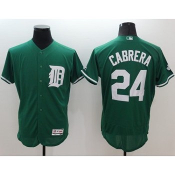 Tigers #24 Miguel Cabrera Green Celtic Flexbase Authentic Collection Stitched MLB Jersey Tigers #24 Miguel Cabrera Green Celtic Flexbase Authentic Collection Stitched MLB Jersey