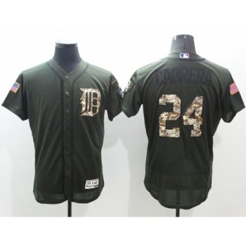 Tigers #24 Miguel Cabrera Green Flexbase Authentic Collection Salute to Service Stitched MLB Jersey Tigers #24 Miguel Cabrera Green Flexbase Authentic Collection Salute to Service Stitched MLB Jersey